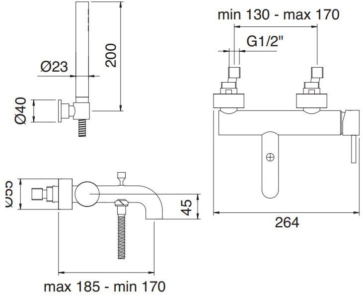Rubinetterie Treemme X-change_mono  7500  - Вид №2