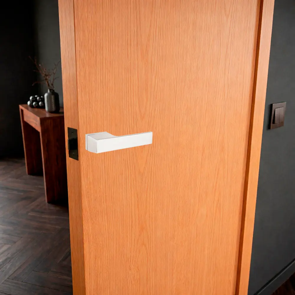 Дверная ручка на розетке Armex H-110175-A без запирания цвет никель STLM-2002584 - Вид №6