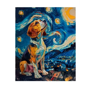 Картина на холсте Ночь бигля 40x50 см