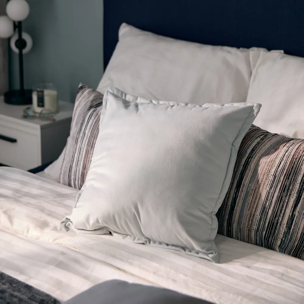 Перея Декоративная подушка 45x45 см серый бархат 89426325 Santreyd STLM-1580529 - Вид №4