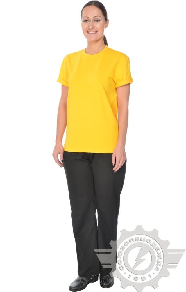 61049 Футболка "Престиж" желтая  Одежда для официантов  размер XS (44) Спецодежда  - Вид №10