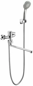 Смеситель для ванны длинный излив SLIM F6332366CP-01L-RUS bravat