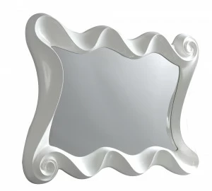 Зеркало настенное в белой раме "Волны" Pioggia ESF ДИЗАЙНЕРСКИЕ 043893 Белый