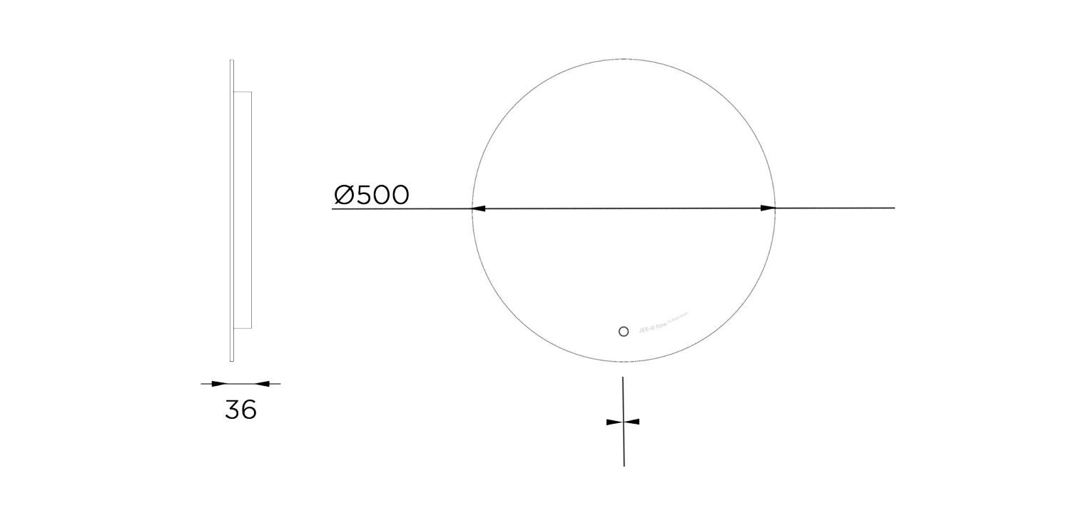 Круглое зеркало со встроенным освещением для ванной комнаты JEE-O FLOW 50 ARCH-00123333 - Вид №2