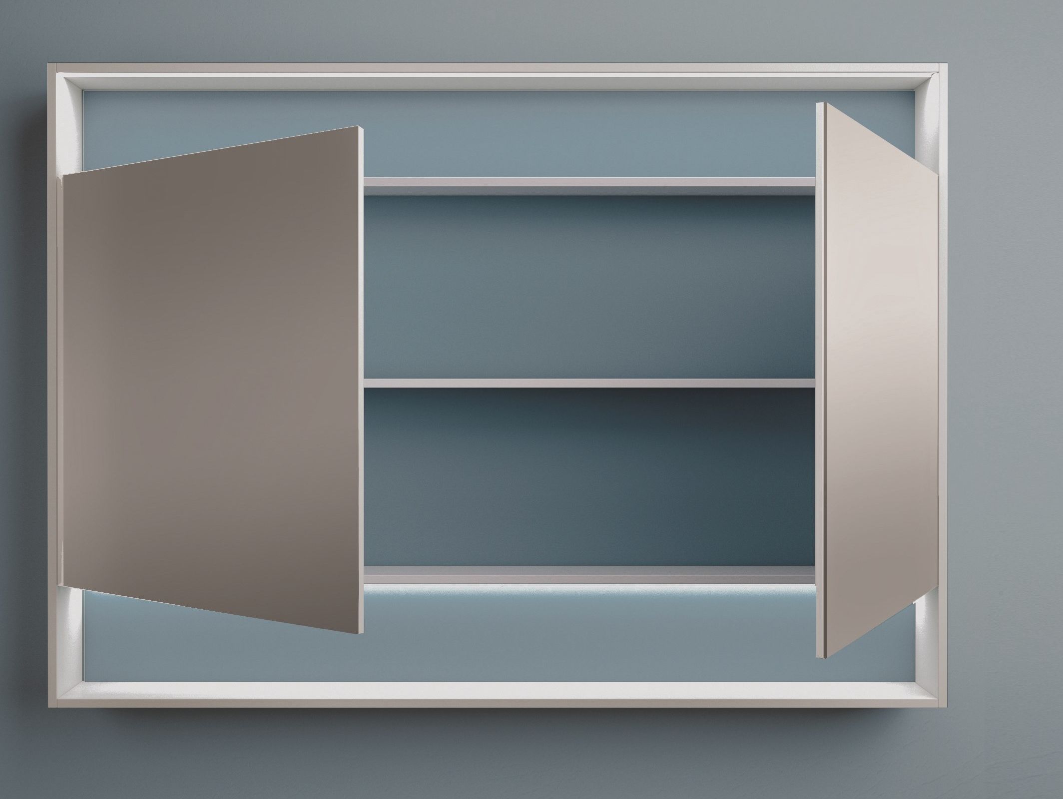 Прямоугольное зеркало с настенным контейнером Mobilcrab Fount ARCH-00004037