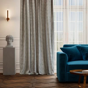 Штора на ленте Штрихи 160x260 см цвет кофейный