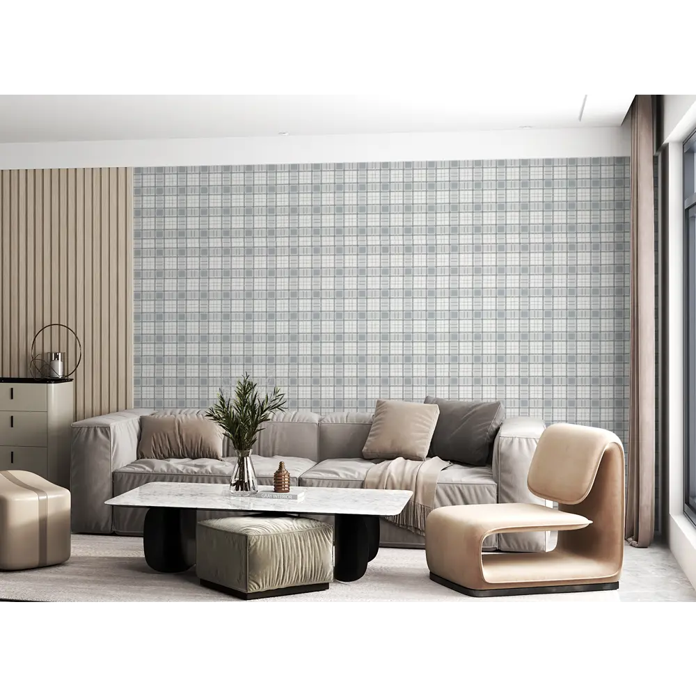 Обои флизелиновые Asc Wallpaper Maison серые геометрические 1.06 м 89427883 STLM-1576817 - Вид №5