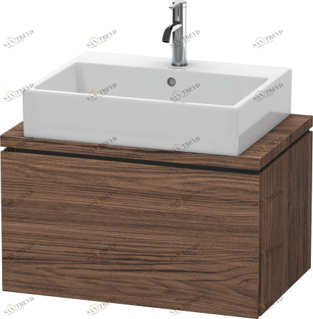 LC580102121 Тумбочка для компактной консоли L-Cube #LC5801 720 x 477 мм Орех темный декор Duravit