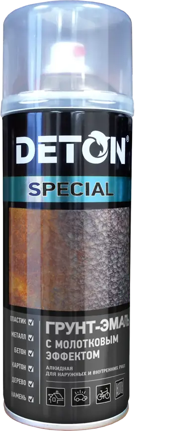 90359982 Грунт-эмаль аэрозольная молотковая DETON DTN-A70886 цвет бронзовый 520 мл STLM-0200316