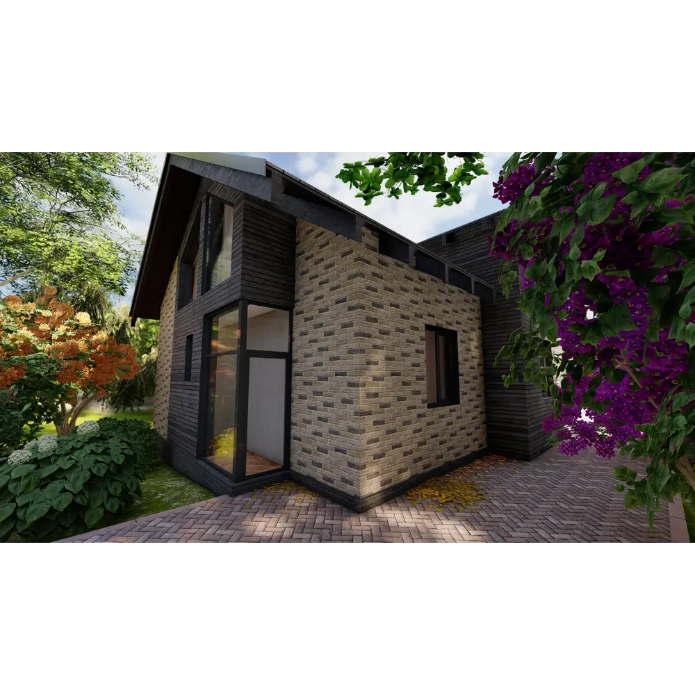 Камень искусственный Дерри Брик бежево-коричневый с серым 0.62 м² WHITE HILLS STLM-2068236 - Вид №1