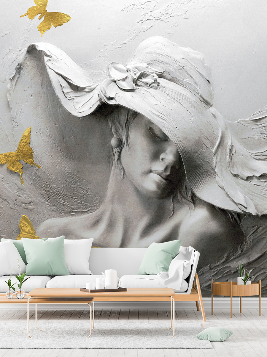 91053621 Фотообои бумажные 300х260 см Барельеф девушка STLM-0459349 POSTERMARKET