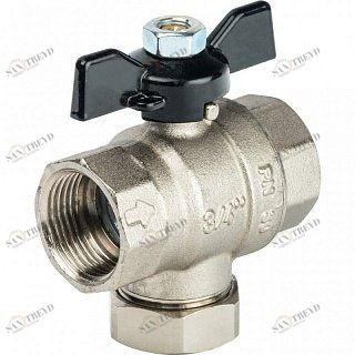 Кран шаровый STOUT ВВ 3/4" с фильтром, бабочка SVF0002000020