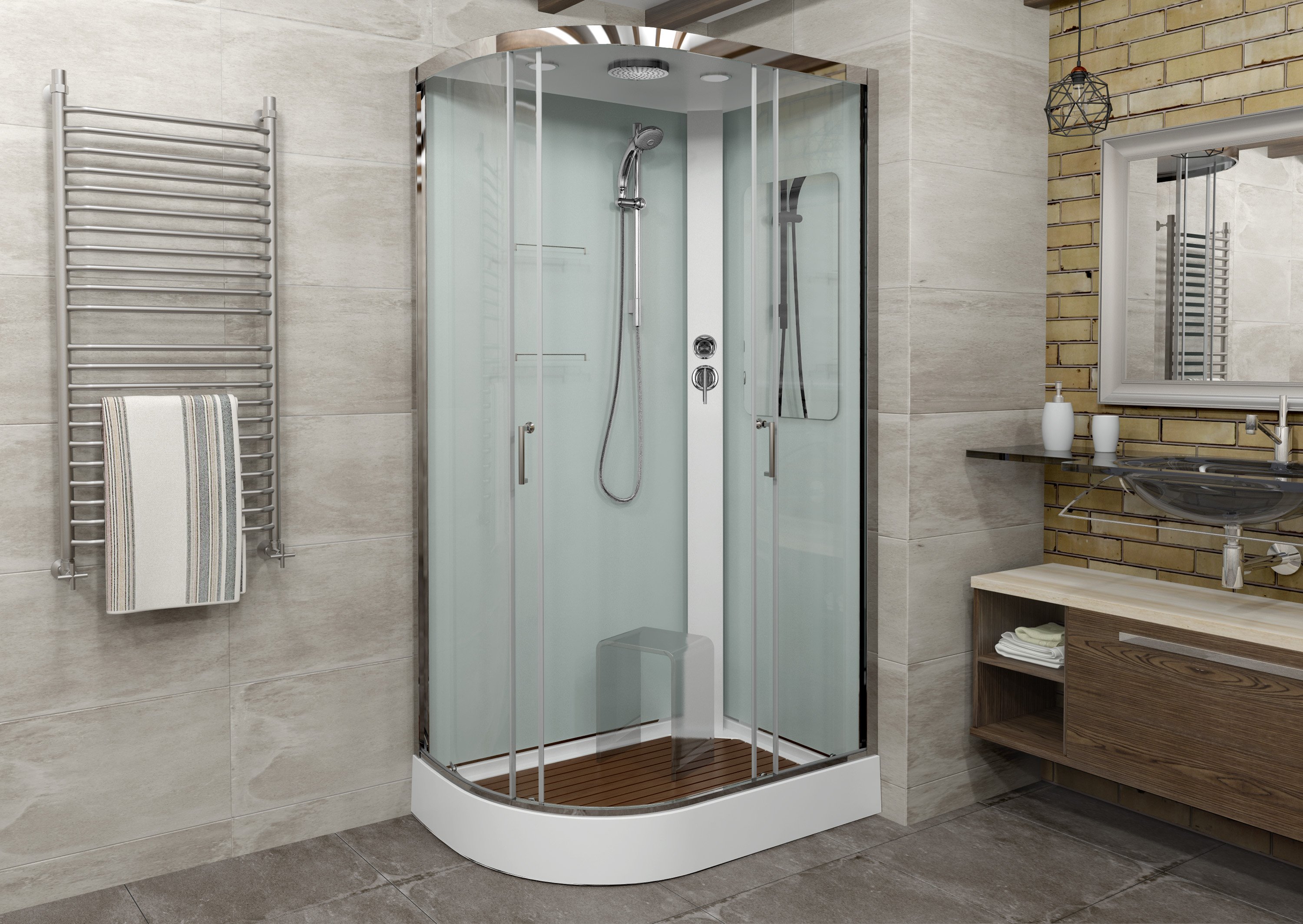 D129 S Душевая кабина DETO Серия D А102 R стандартная - Вид №17