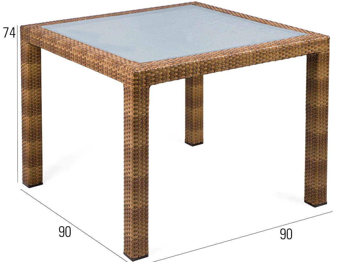 68.00.0341 Табачный стол Bellini со стеклянной столешницей 90 x 90 Mbm  - Вид №2