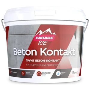 Грунтовка для сухих и влажных помещений Parade Бетон-контакт зеленый 12 кг