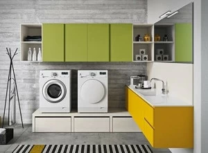 Birex Лакированный шкаф для стирки стиральной машины Idrobox