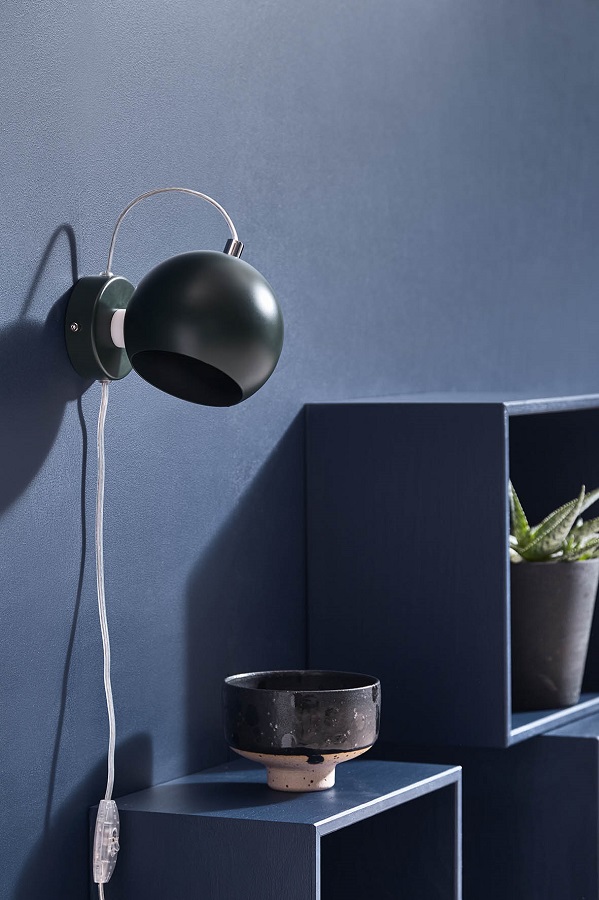 4750_05011 Лампа настенная ball, черная матовая Frandsen  - Вид №1