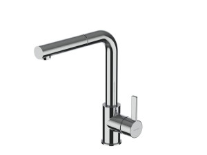 Однорычажный смеситель для кухни с выдвижным ручным душем