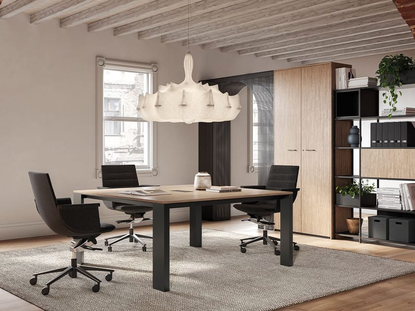 Стол для совещаний из алюминия и дерева FREZZA Ono ARCH-00090974