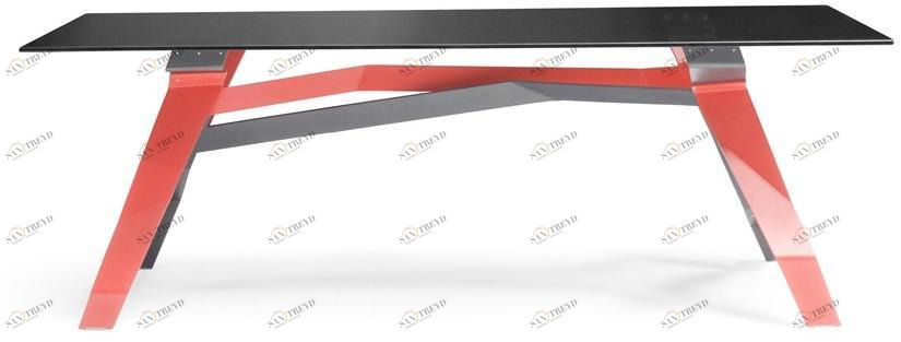 Moroso Прямоугольный стол из стали и хрусталя sun-id-1361752