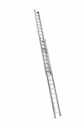 Алюминиевая двухсекционная лестница 3212 выдвижная с тросом 2*12