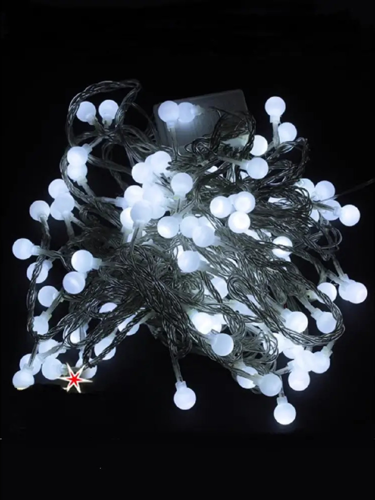 93869410 Электрогирлянда внутренняя Morozco Нить 1.4м 140LED холодная белая (голубой) Э221405B STLM-0600396