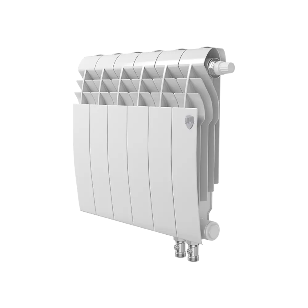 Радиатор секционный Royal Thermo Biliner RTBBTVR35006 350/87 6 секций нижнее правое подключение биметалл белый 82758198 STLM-2133252 - Вид №1