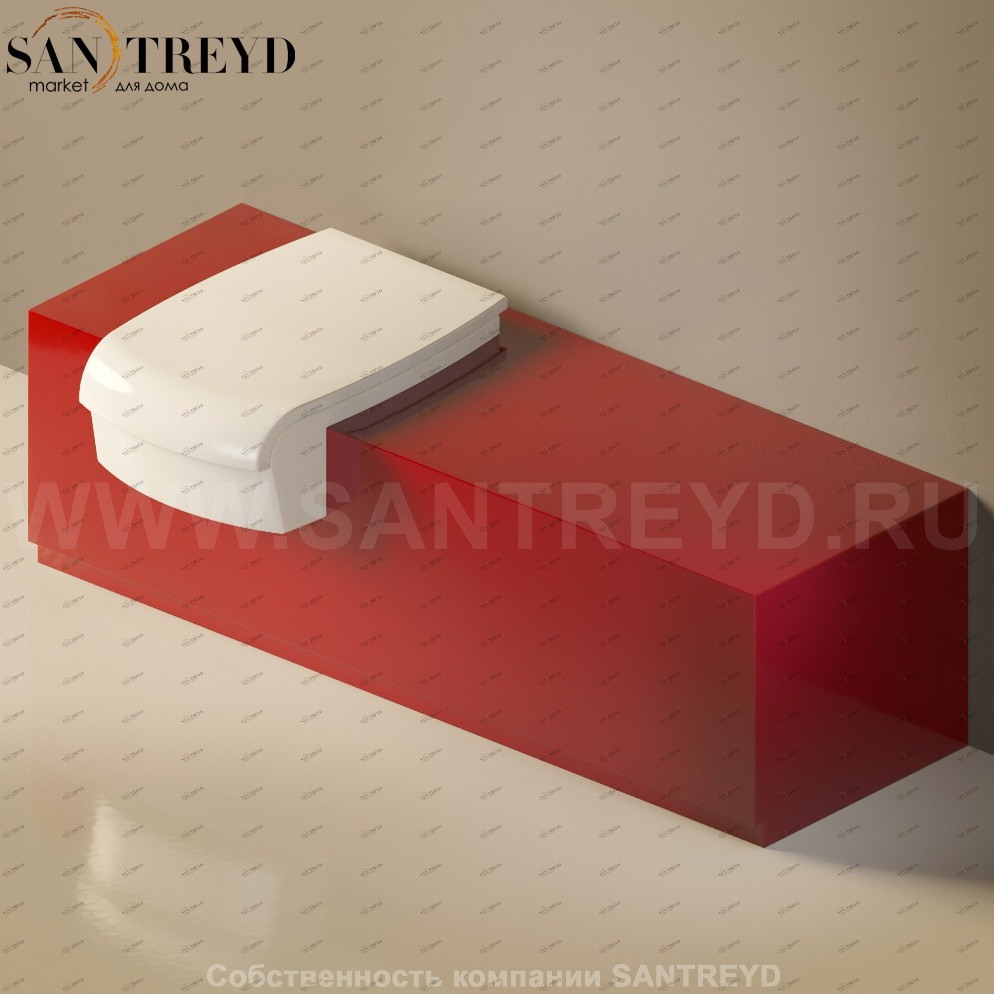 Flaminia UNA Консоль для унитаза или биде от 135 до 200 см красная UNA135WB.3011 Ceramica Flaminia UNA135WB3011