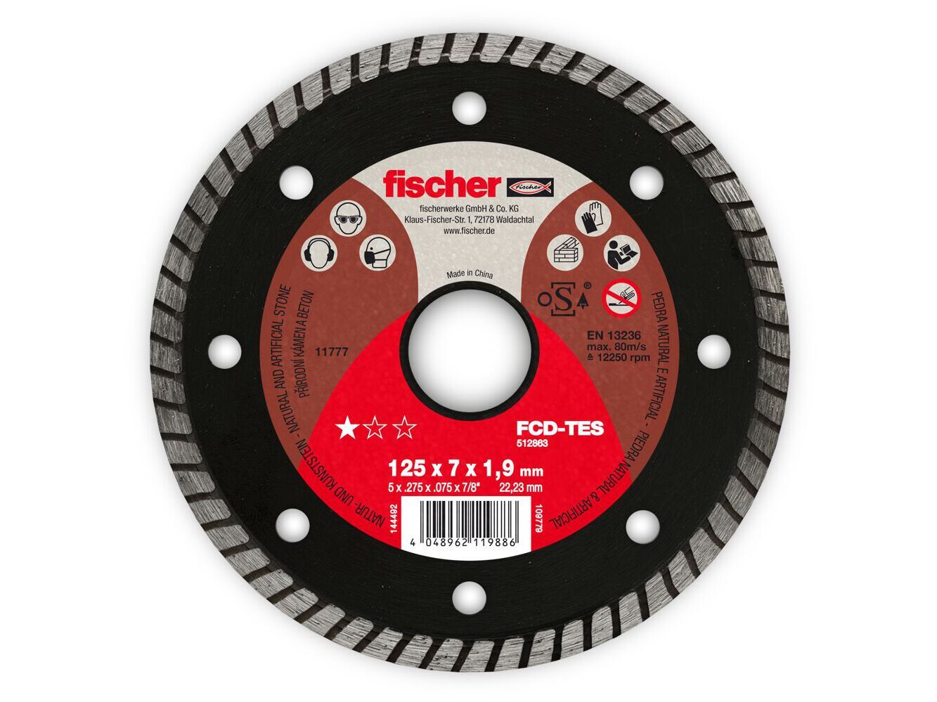 Алмазный отрезной диск FISCHER FCD-TES ARCH-00046211
