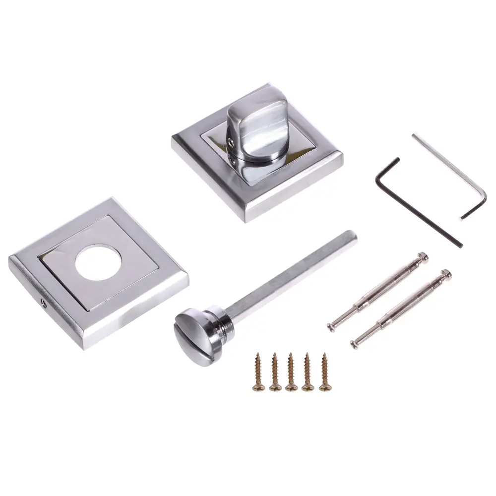 Фиксатор-вертушка для дверей Palladium RS SC/CP BK, ЦАМ, цвет матовый хром/хром STLM-2160881 - Вид №1