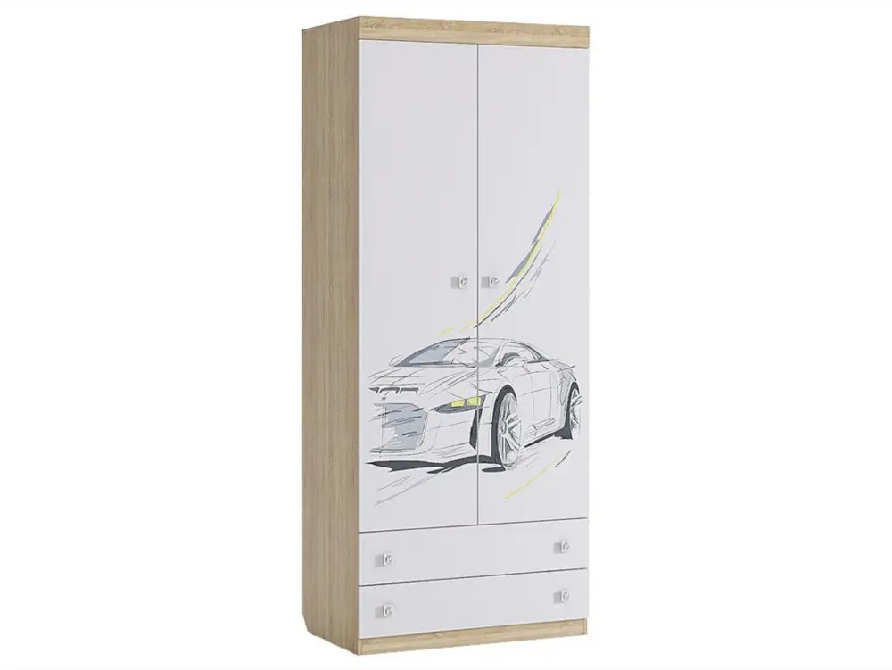 91789828 Шкаф распашной Mebelson детский 80x190x42 см ЛДСП цвет белый STLM-1080698