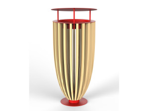 Наружные стальные и деревянные стойки для мусора