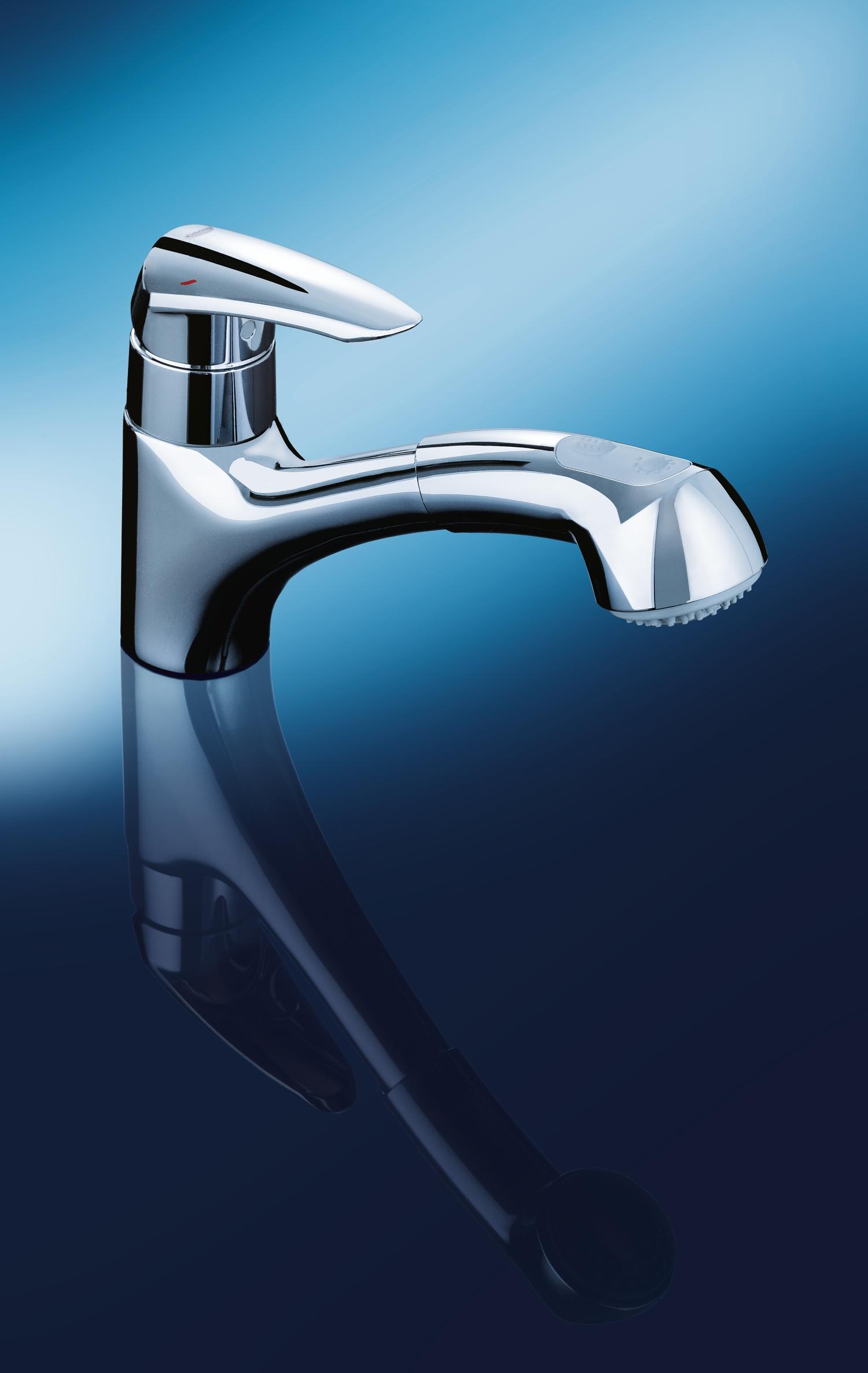 Смеситель для кухни с одним отверстием и поворотным изливом Grohe Eurodisc ARCH-00128501 - Вид №1