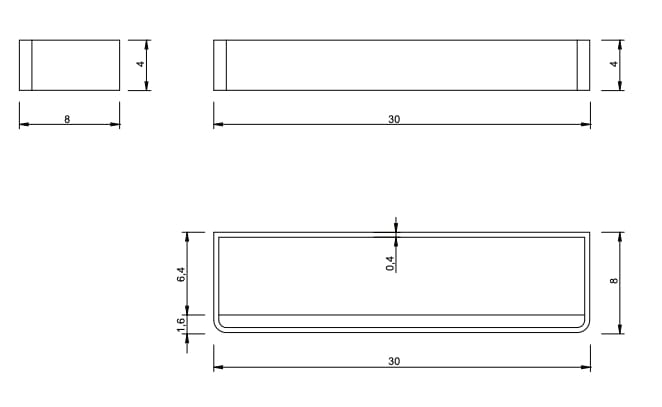 Полка для ванной из нержавеющей стали Nic стержень ARCH-00135349 - Вид №3