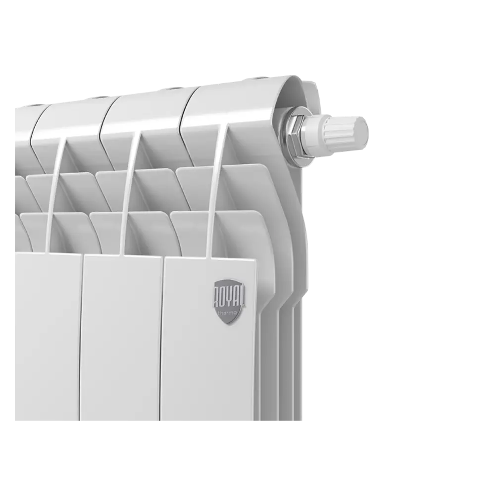 Радиатор секционный Royal Thermo Biliner RTBBTVR35012 350/87 12 секций нижнее правое подключение биметалл белый 82758201 STLM-2027887 - Вид №2