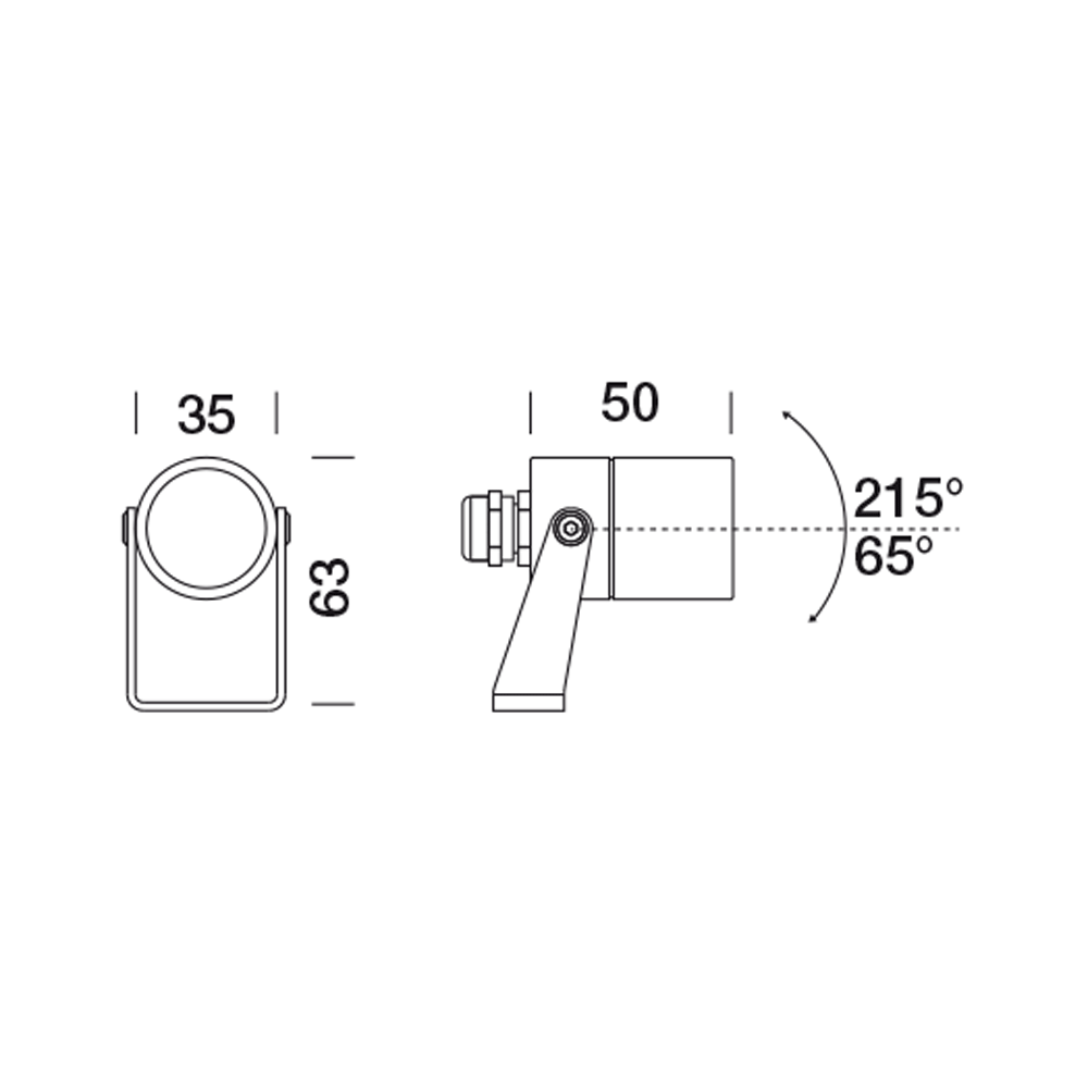8432013 Проектор Platek NANO FULL INOX Proiettore  NANO FULL INOX Floodlight - 1 LED 3000K 21°  - Вид №2