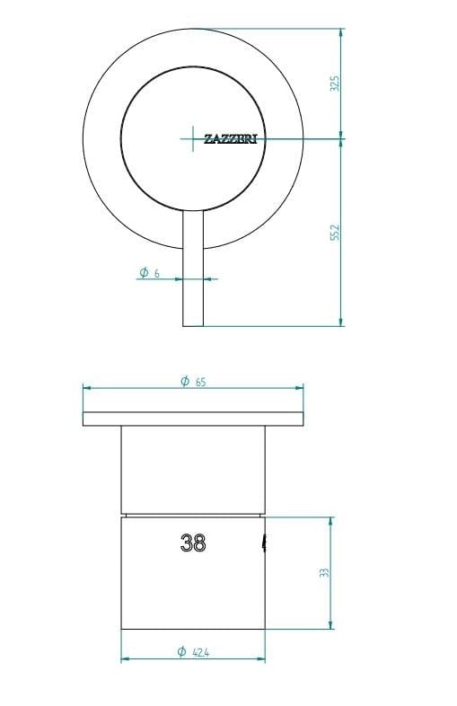 Смеситель для душа из нержавеющей стали Zazzeri Z316 MONO ARCH-00152903 - Вид №2
