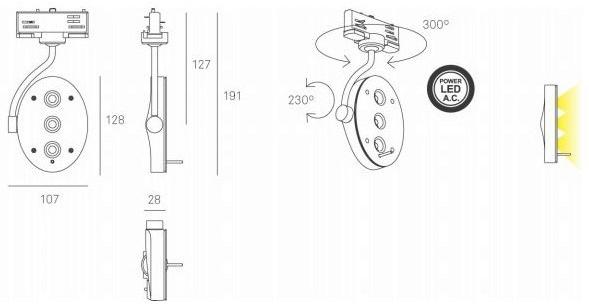 Milan Iluminacion Светодиодные трековые светильники из металла 3-led sun-id-1461360 - Вид №2