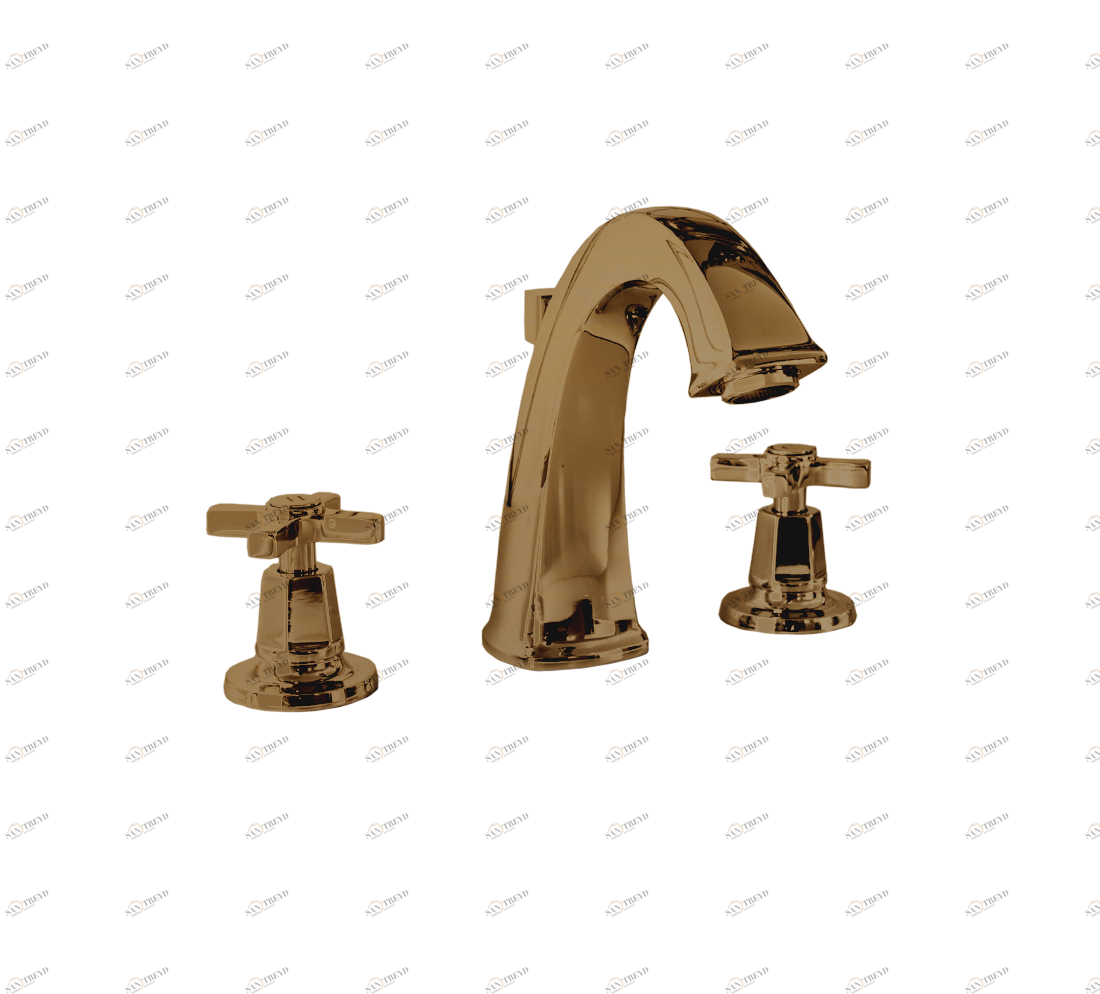 Gentry Home Смеситель для раковины на 3 отверстия Chopin Metal Бронза GH103248 