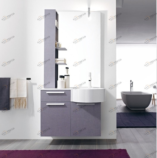 Комбинация ванной комнаты FLY110 в отделке ORION Mineralmarmo / Denim Lilla MILLDUE FLY