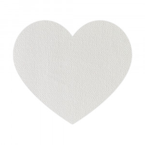 220120 Холст грунтованный на картоне в форме сердца 100% хлопок 17.5 х 20 см 280 г/кв.м Малевичъ