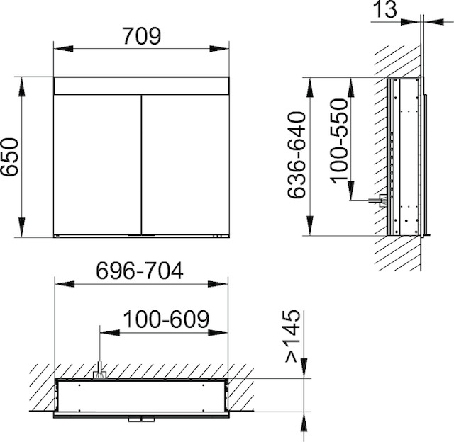21511171301 Зеркальный шкаф KEUCO Edition 400 - Вид №2