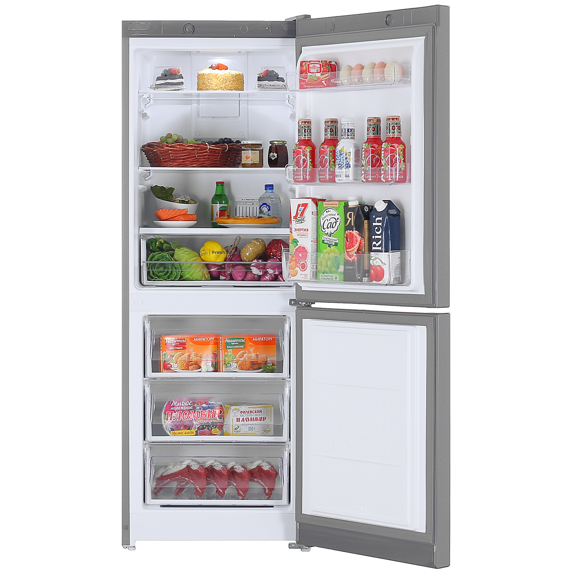 9086580 Холодильник с морозильником   Indesit ITS 4160 G серебристый STDN-0150914 - Вид №5