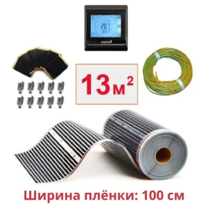 92033944 Инфракрасная пленка для теплого пола Теплософт 13 м² 2860 Вт с сенсорным терморегулятором черного цвета STLM-1391640