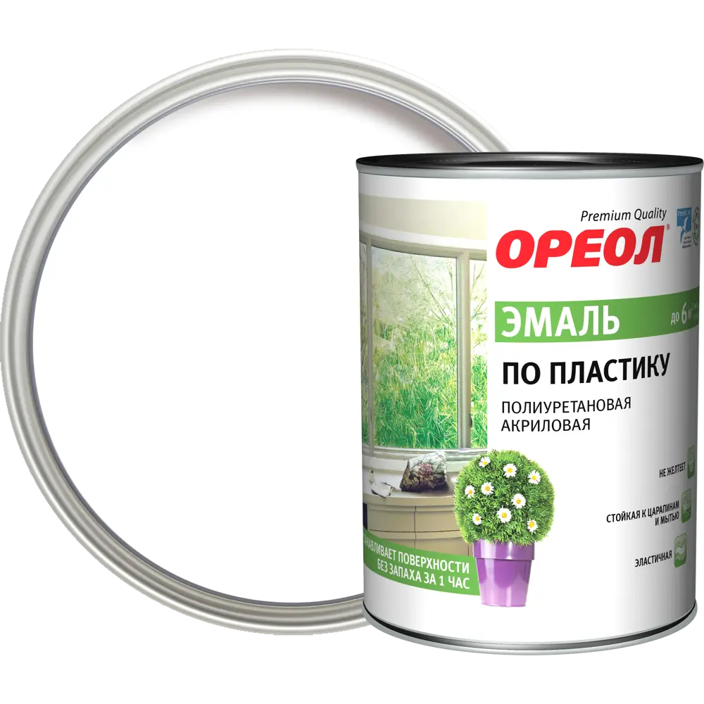 Эмаль по пластику Ореол полуматовая 0.9 кг 0.9 кг STLM-2087643