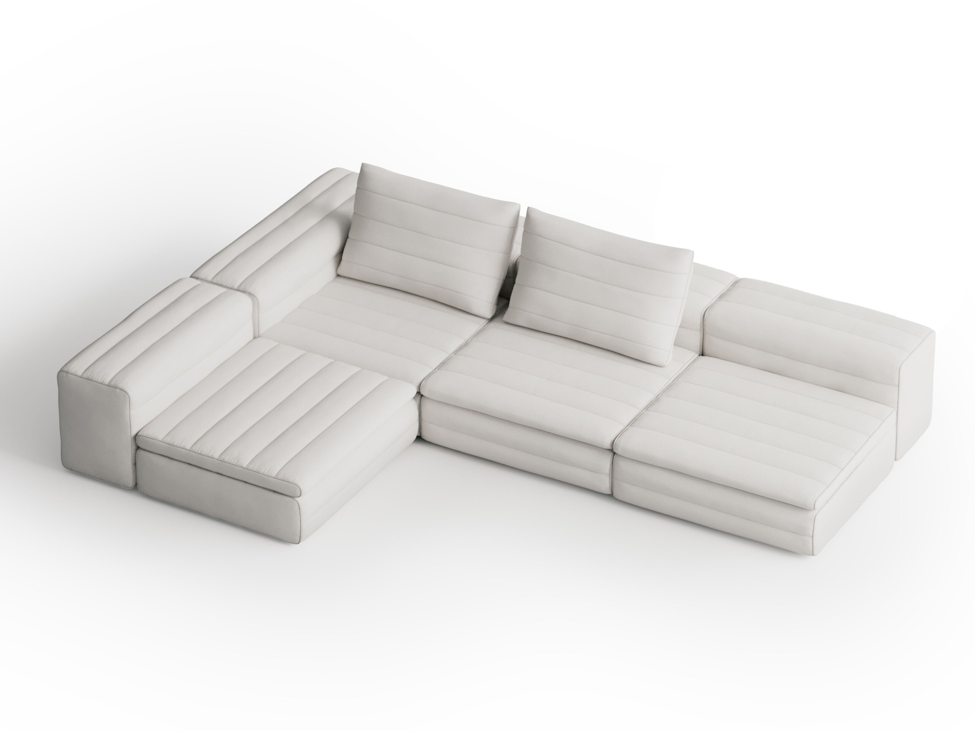 4-местный угловой диван из ткани Gervasoni Samet Low ARCH-00031297