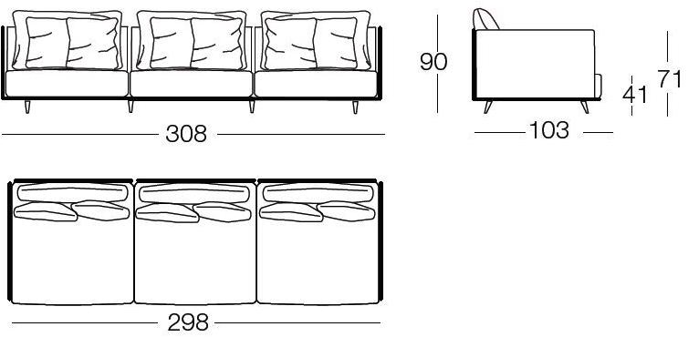 arflex Мягкий кожаный диван K2 sun-id-1365331 - Вид №1
