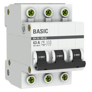 91211744 Выключатель нагрузки Ekf Basic ВН-29 3P 63 А 2 кА SL29-3-63-bas STLM-1111996