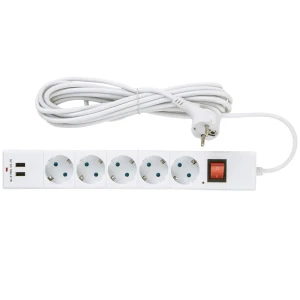 90072293 Сетевой фильтр с защитой Duwi 32588 8 10 А 5 м. STLM-1112082