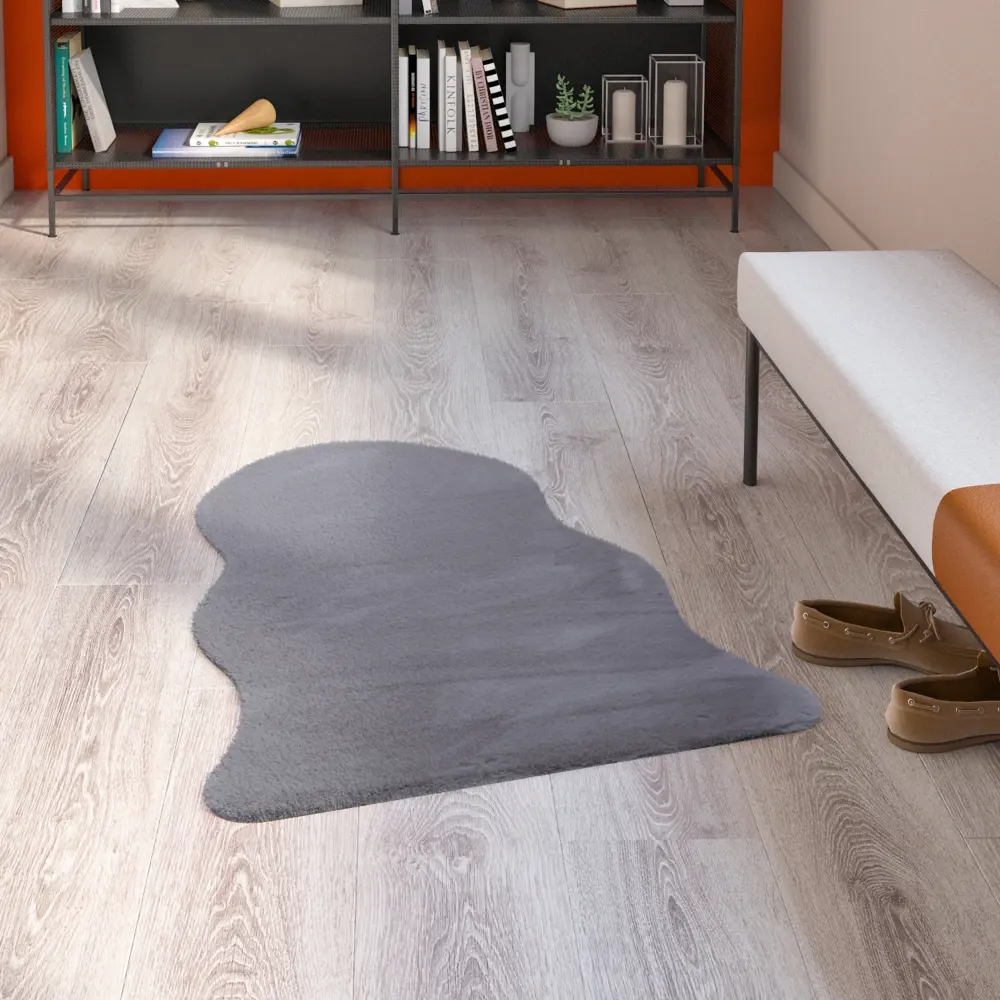 INSPIRE BIANCA - Искусственная шкура серого цвета 60x90 см 83235382 STLM-0039663